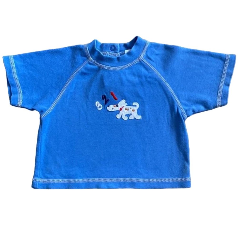 Petit Lem Short Sleeve 3-2-1 Puppy Dog T-Shirt 12 Months